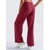 imageYEOREO Sweatpants Womens Cargo Pants Fleece Lined Wide Leg Joggers Baggy Drawstring Nairi Sweat Pants with PocketsAncora Red
