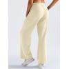 imageYEOREO Sweatpants Womens Cargo Pants Fleece Lined Wide Leg Joggers Baggy Drawstring Nairi Sweat Pants with PocketsApricot