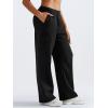 imageYEOREO Sweatpants Womens Cargo Pants Fleece Lined Wide Leg Joggers Baggy Drawstring Nairi Sweat Pants with PocketsBlack
