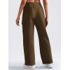 imageYEOREO Sweatpants Womens Cargo Pants Fleece Lined Wide Leg Joggers Baggy Drawstring Nairi Sweat Pants with PocketsCoffee