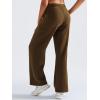 imageYEOREO Sweatpants Womens Cargo Pants Fleece Lined Wide Leg Joggers Baggy Drawstring Nairi Sweat Pants with PocketsCoffee