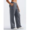 imageYEOREO Sweatpants Womens Cargo Pants Fleece Lined Wide Leg Joggers Baggy Drawstring Nairi Sweat Pants with PocketsDark Gray