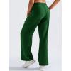 imageYEOREO Sweatpants Womens Cargo Pants Fleece Lined Wide Leg Joggers Baggy Drawstring Nairi Sweat Pants with PocketsDark Green
