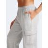 imageYEOREO Sweatpants Womens Cargo Pants Fleece Lined Wide Leg Joggers Baggy Drawstring Nairi Sweat Pants with PocketsSlate Gray