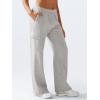 imageYEOREO Sweatpants Womens Cargo Pants Fleece Lined Wide Leg Joggers Baggy Drawstring Nairi Sweat Pants with PocketsSlate Gray