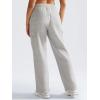 imageYEOREO Sweatpants Womens Cargo Pants Fleece Lined Wide Leg Joggers Baggy Drawstring Nairi Sweat Pants with PocketsSlate Gray