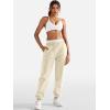 imageYEOREO Womens Fleece Jogger Cargo Sweatpants Marceline Oversize Drawstring Baggy Cinch Bottom with PocketsBeige Marble