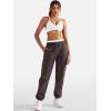 imageYEOREO Womens Fleece Jogger Cargo Sweatpants Marceline Oversize Drawstring Baggy Cinch Bottom with PocketsCoffee