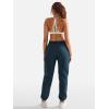 imageYEOREO Womens Fleece Jogger Cargo Sweatpants Marceline Oversize Drawstring Baggy Cinch Bottom with PocketsHeavy Blue
