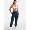 imageYEOREO Womens Fleece Jogger Cargo Sweatpants Marceline Oversize Drawstring Baggy Cinch Bottom with PocketsHeavy Blue