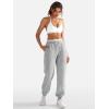 imageYEOREO Womens Fleece Jogger Cargo Sweatpants Marceline Oversize Drawstring Baggy Cinch Bottom with PocketsLight Grey