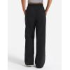 imageYEOREO Womens Wide Leg Sweatpants Drawstring Baggy Sweatpants Penny Fleece Lined Lounge Pants with PocketsBlack