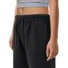 imageYEOREO Womens Wide Leg Sweatpants Drawstring Baggy Sweatpants Penny Fleece Lined Lounge Pants with PocketsBlack