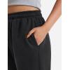 imageYEOREO Womens Wide Leg Sweatpants Drawstring Baggy Sweatpants Penny Fleece Lined Lounge Pants with PocketsBlack