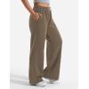 imageYEOREO Womens Wide Leg Sweatpants Drawstring Baggy Sweatpants Penny Fleece Lined Lounge Pants with PocketsCoffee