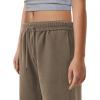 imageYEOREO Womens Wide Leg Sweatpants Drawstring Baggy Sweatpants Penny Fleece Lined Lounge Pants with PocketsCoffee