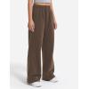 imageYEOREO Womens Wide Leg Sweatpants Drawstring Baggy Sweatpants Penny Fleece Lined Lounge Pants with PocketsDark Coffee