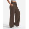 imageYEOREO Womens Wide Leg Sweatpants Drawstring Baggy Sweatpants Penny Fleece Lined Lounge Pants with PocketsDark Coffee