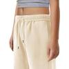 imageYEOREO Womens Wide Leg Sweatpants Drawstring Baggy Sweatpants Penny Fleece Lined Lounge Pants with PocketsMilk
