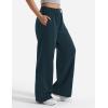 imageYEOREO Womens Wide Leg Sweatpants Drawstring Baggy Sweatpants Penny Fleece Lined Lounge Pants with PocketsOil Blue