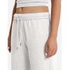 imageYEOREO Womens Wide Leg Sweatpants Drawstring Baggy Sweatpants Penny Fleece Lined Lounge Pants with PocketsWhite Grey