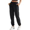 imageYEOREO Womens Fleece Jogger Cargo Sweatpants Marceline Oversize Drawstring Baggy Cinch Bottom with PocketsBlack Marl