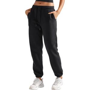 imageYEOREO Womens Fleece Jogger Cargo Sweatpants Marceline Oversize Drawstring Baggy Cinch Bottom with PocketsBlack Marl