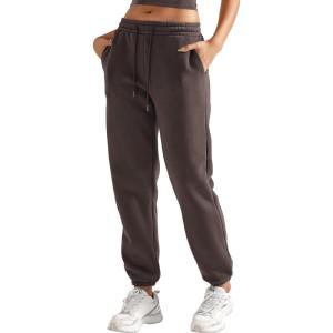 imageYEOREO Womens Fleece Jogger Cargo Sweatpants Marceline Oversize Drawstring Baggy Cinch Bottom with PocketsCoffee