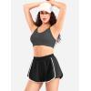imageYEOREO Flowy Gym Workout Shorts with Pockets for Women 2 in 1 Athletic Running Yoga Mini Skorts Skylari Summer Tennis ShortsBlack