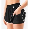 imageYEOREO Flowy Gym Workout Shorts with Pockets for Women 2 in 1 Athletic Running Yoga Mini Skorts Skylari Summer Tennis ShortsBlack