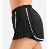 imageYEOREO Flowy Gym Workout Shorts with Pockets for Women 2 in 1 Athletic Running Yoga Mini Skorts Skylari Summer Tennis ShortsBlack