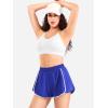 imageYEOREO Flowy Gym Workout Shorts with Pockets for Women 2 in 1 Athletic Running Yoga Mini Skorts Skylari Summer Tennis ShortsBlue