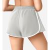 imageYEOREO Flowy Gym Workout Shorts with Pockets for Women 2 in 1 Athletic Running Yoga Mini Skorts Skylari Summer Tennis ShortsLight Gray
