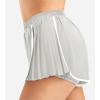 imageYEOREO Flowy Gym Workout Shorts with Pockets for Women 2 in 1 Athletic Running Yoga Mini Skorts Skylari Summer Tennis ShortsLight Gray