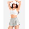 imageYEOREO Flowy Gym Workout Shorts with Pockets for Women 2 in 1 Athletic Running Yoga Mini Skorts Skylari Summer Tennis ShortsLight Gray