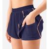 imageYEOREO Flowy Gym Workout Shorts with Pockets for Women 2 in 1 Athletic Running Yoga Mini Skorts Skylari Summer Tennis ShortsNavy Blue