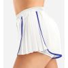 imageYEOREO Flowy Gym Workout Shorts with Pockets for Women 2 in 1 Athletic Running Yoga Mini Skorts Skylari Summer Tennis ShortsWhite