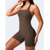 imageYEOREO Jumpsuits Workout Romper For Women Shorts Tummy Control One Piece Sienna Yoga Jumpsuits WomensCoffee