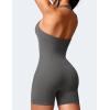 imageYEOREO Jumpsuits Workout Romper For Women Shorts Tummy Control One Piece Sienna Yoga Jumpsuits WomensDark Grey