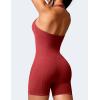 imageYEOREO Jumpsuits Workout Romper For Women Shorts Tummy Control One Piece Sienna Yoga Jumpsuits WomensRed