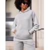 imageYEOREO Oversized Hoodies for Women Pullover Fleece Sweatshirts with Pocket Saavedra Fall Winter Casual Loose OutfitsLight Grey