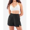 imageYEOREO Pearlire Running Shorts for Women Pockets Quick Dry Mid Rise Elastic Athletic Workout Gym ShortsBlack