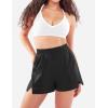 imageYEOREO Pearlire Running Shorts for Women Pockets Quick Dry Mid Rise Elastic Athletic Workout Gym ShortsBlack