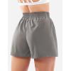 imageYEOREO Pearlire Running Shorts for Women Pockets Quick Dry Mid Rise Elastic Athletic Workout Gym ShortsLight Gray