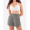 imageYEOREO Pearlire Running Shorts for Women Pockets Quick Dry Mid Rise Elastic Athletic Workout Gym ShortsLight Gray