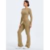 imageYEOREO Two Piece Sets for Women Long Sleeve Tops Lounge Set Drawstring Wide Leg Pants Ava MatchingKhaki