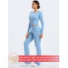 imageYEOREO Two Piece Sets for Women Long Sleeve Tops Lounge Set Drawstring Wide Leg Pants Ava MatchingLight Blue