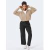 imageYEOREO Zip Up Hoodies for Women Fleece Pullover Cropped Crew Neck Sweatshirts Katrine Fall Winter Clothes with PocketsCoffee Grey