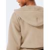 imageYEOREO Zip Up Hoodies for Women Fleece Pullover Cropped Crew Neck Sweatshirts Katrine Fall Winter Clothes with PocketsCoffee Grey