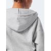 imageYEOREO Zip Up Hoodies for Women Fleece Pullover Cropped Crew Neck Sweatshirts Katrine Fall Winter Clothes with PocketsLight Grey